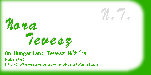 nora tevesz business card